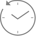 Infographic of a clock depicting greater benefit for patients treated with Entresto compared to ACEi/ARBs as early as possible in the course of HFrEF.