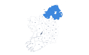 Infographic of the Ireland map with text 'Cardiovascular disease is the leading cause of mortality worldwide, accounting for an estimated 18 million deaths per year.