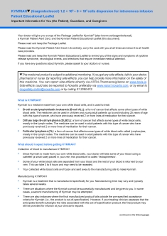 A326122 Novartis Kymriah Patient Education Leaflet