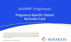 Gilenya pregnancy reminder card